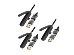 Cabo Invisível de Carregamento Rápido de 240 W Usb c 65 com Duas Portas e Revestimento Trançado. SFUSHOS