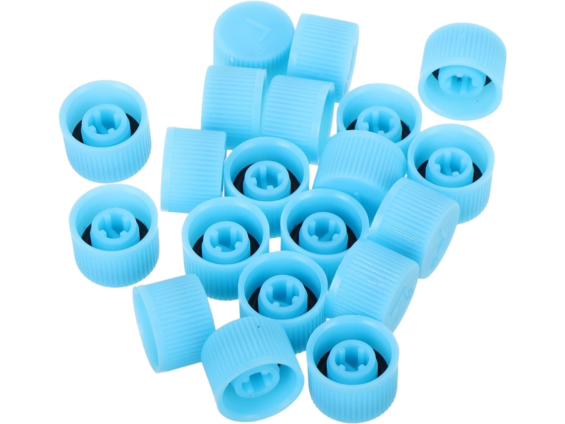 Tampas de válvula de teste Poeira para ar condicionado automotivo, pacote com 20 unidades, plástico.