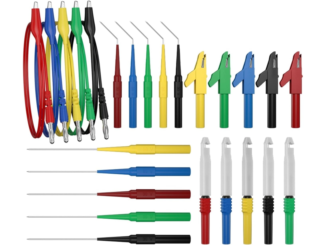 Kit De Cabos De Teste Para Multímetro Digital, Com Garras De Jacaré
