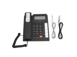 Telefone Fixo Kx T7007 Com Interface Dual, Id De Chamada E Botões Grandes Para Casa E Escritório Preto