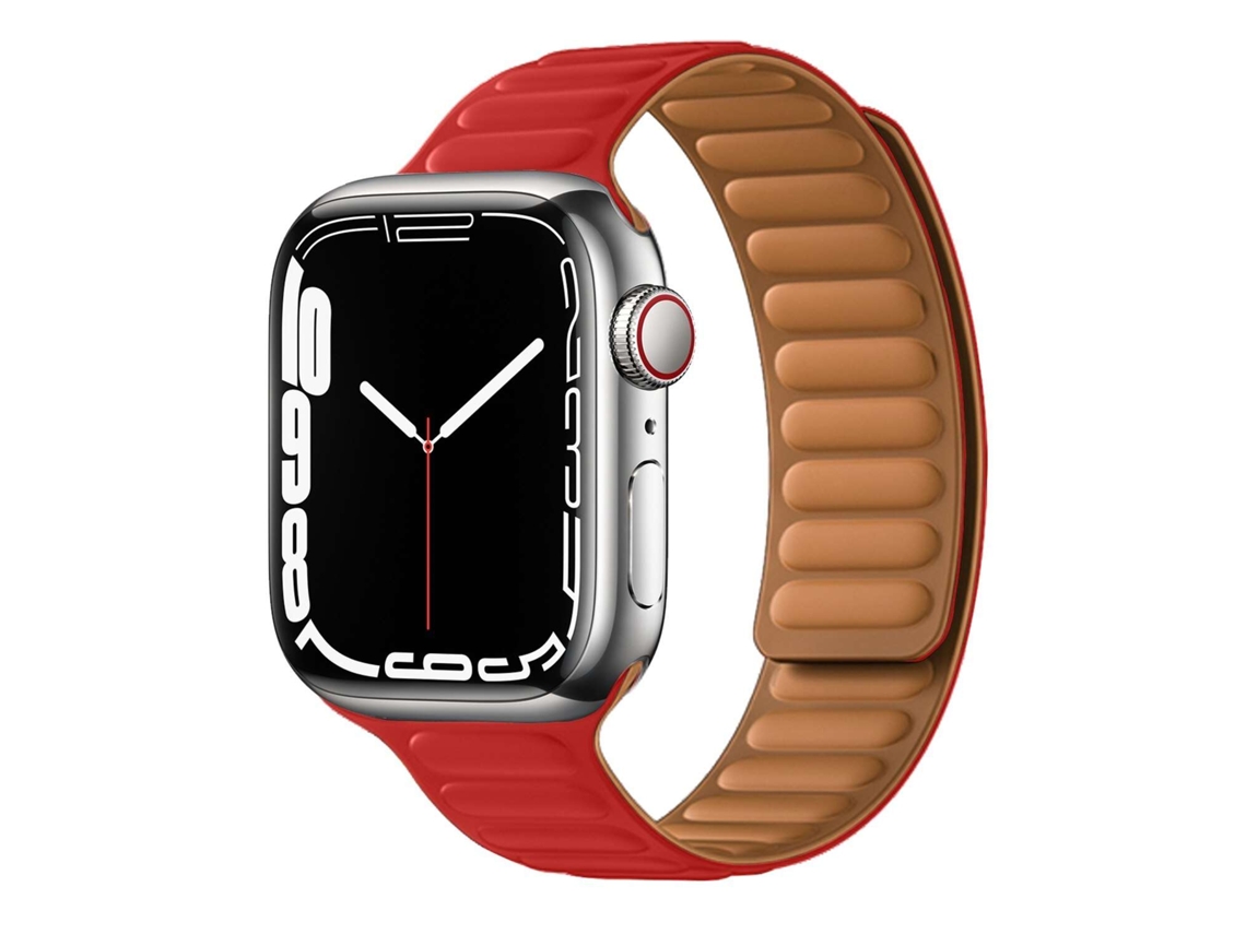 Bracelete Pulseira Magnética de Forte Conexão para Apple Watch Series 6 40Mm Vermelho