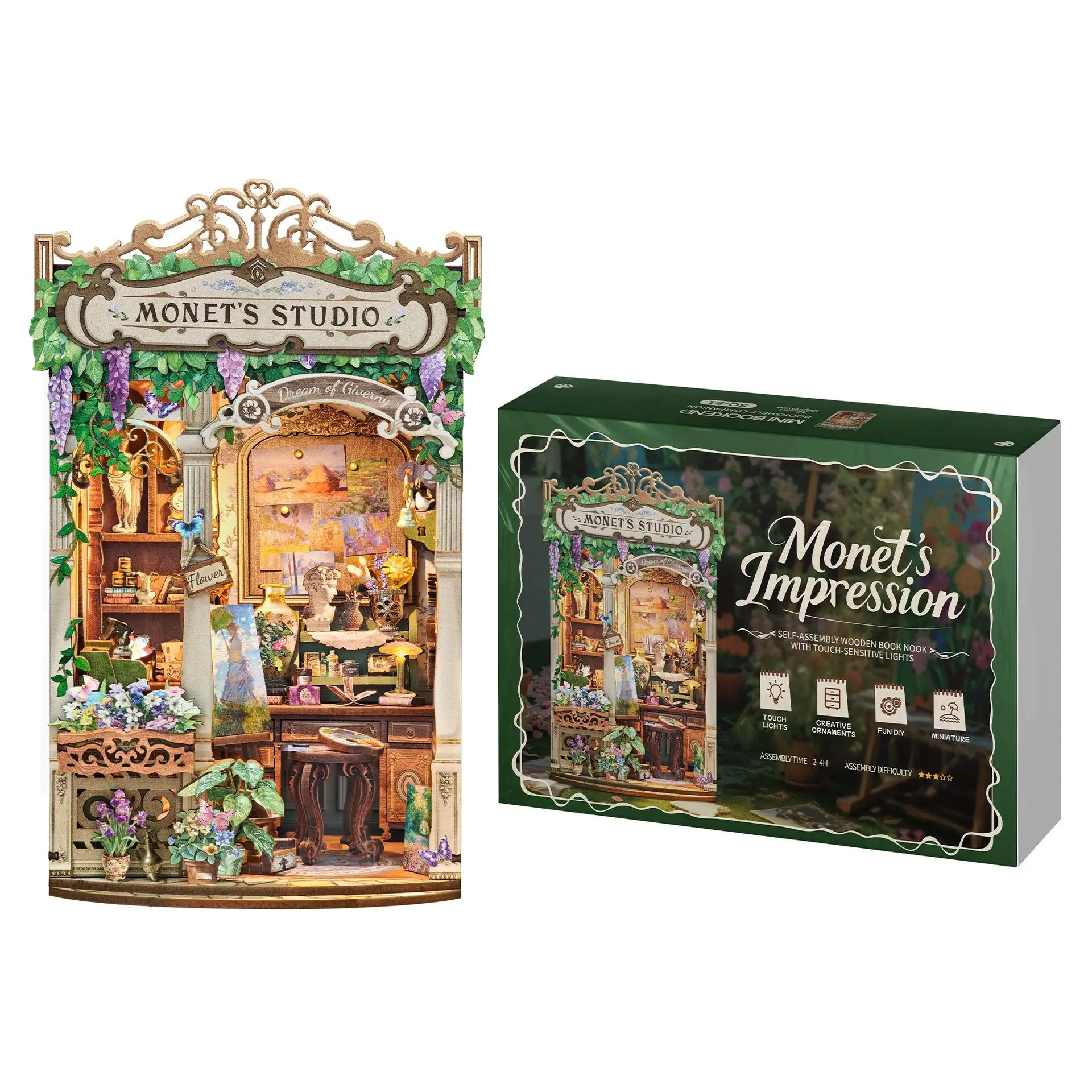 Quebra cabeça de Madeira 3d em Estilo Impressionista, Modelo de Jardim Aquático em Estilo Artístico. MDUG