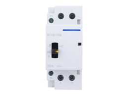 Contator Ac Doméstico Bch8 32m 24v 32a 2p Din Rail Con Interruptor Manual 2nc 50hz