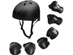 Conjunto de Equipamento de Skate Proteção para Crianças ANSELF Preto (7)