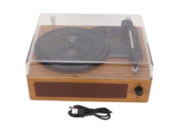 Toca discos de vinil de 3 velocidades com Bluetooth, com agulha de rubi CHABERLU