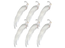 Laxiscreed Peças Decorativas Com Pena De Pavão Branco Para Decoração De Interiores