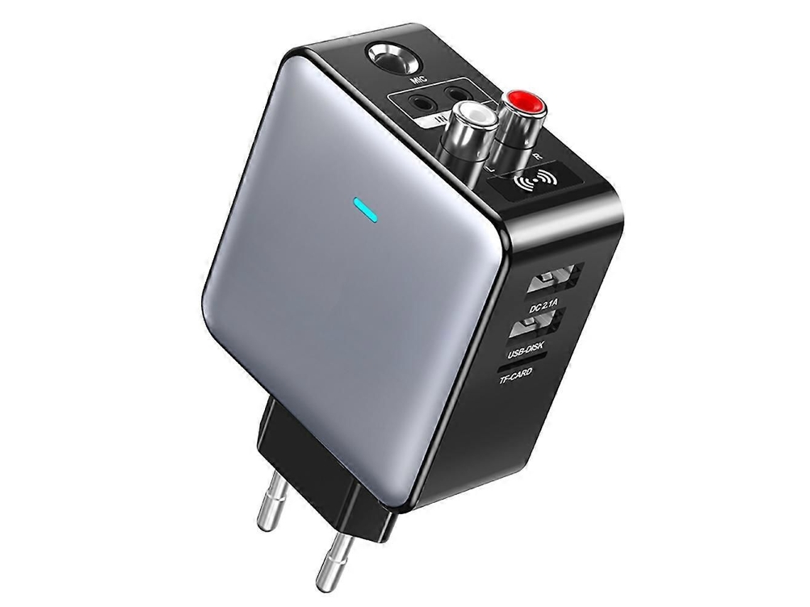 Transmissor Bluetooth 5.3 H6, Adaptador Receptor De Áudio Bluetooth Com Controle Remoto - Plugue Ue