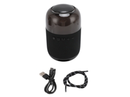 Caixa de Som Mali Bluetooth Sem Fio IPX4 Luzes RGB 8W Som HD para Viagens e Festas