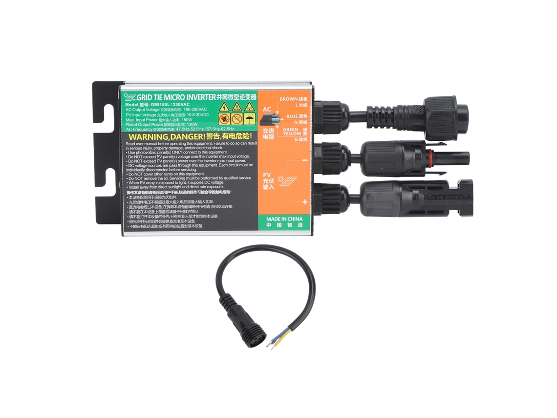 Inversor Microgrid Conectado Fotovoltaico De 150w (com Caixa De Alumínio À Prova D'água E Saída De Onda Senoidal)