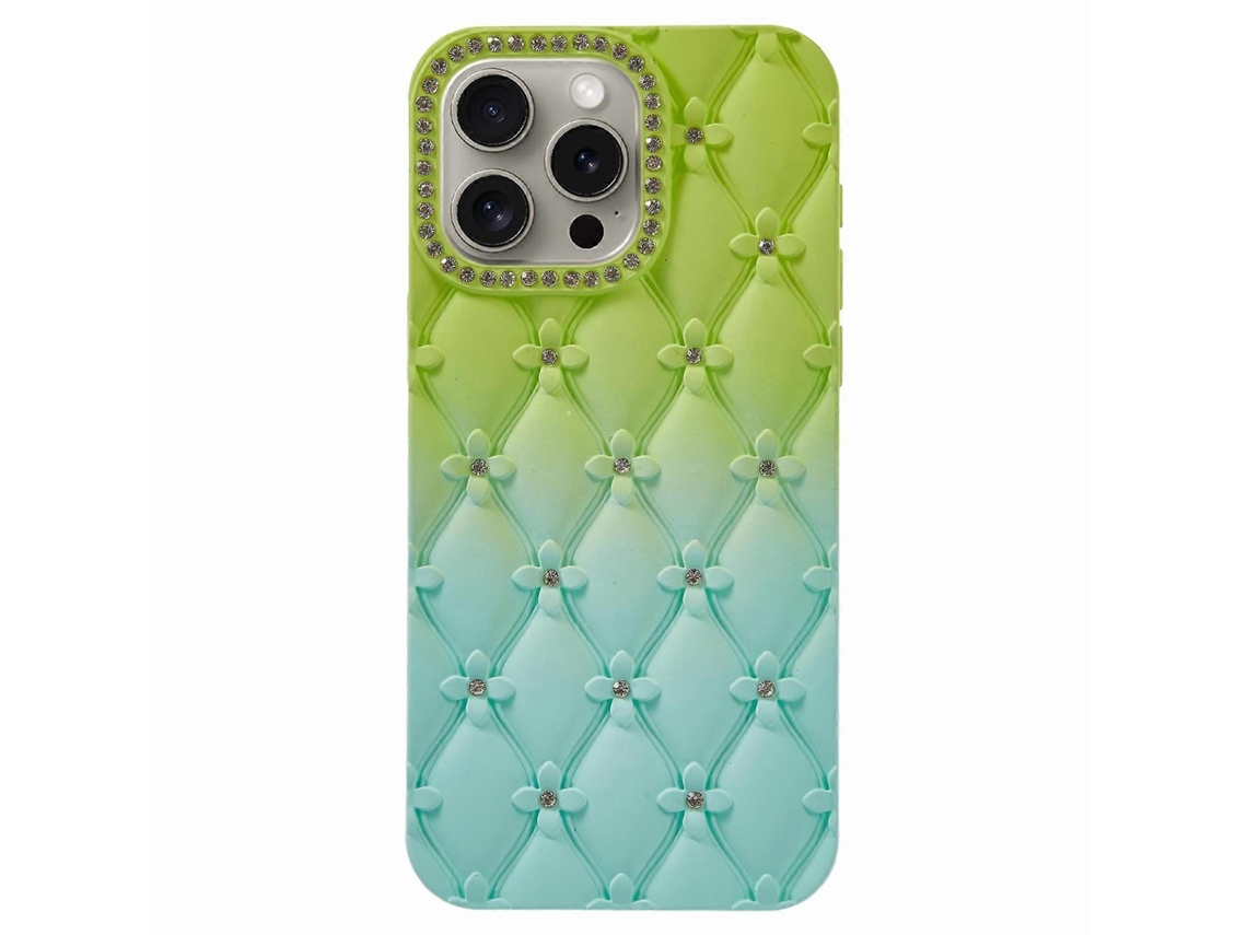 Capa De Celular Em Tpu Com Decoração De Strass E Borracha Para Iphone 14 Pro Max