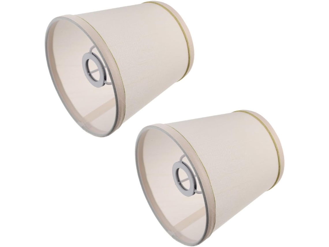 Conjunto de 2 Peças de Capas Protetoras Contra Poeira em Tecido Creme para Lustres e Arandelas. SFUSHOS