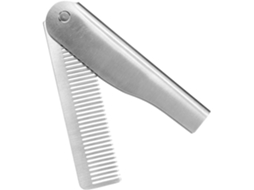 Pente Dobrável Masculino Em Aço Inoxidável, Antiestático Com Dentes Finos.