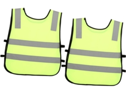 Conjunto De 2 Coletes De Segurança Refletivos Para Crianças, Colete Fluorescente De Alta Visibilidad Gokoco