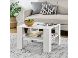 Mesa de Centro [EN.CASA] Aachen  (Branco - MDF - 60 x 60 x 40 cm)