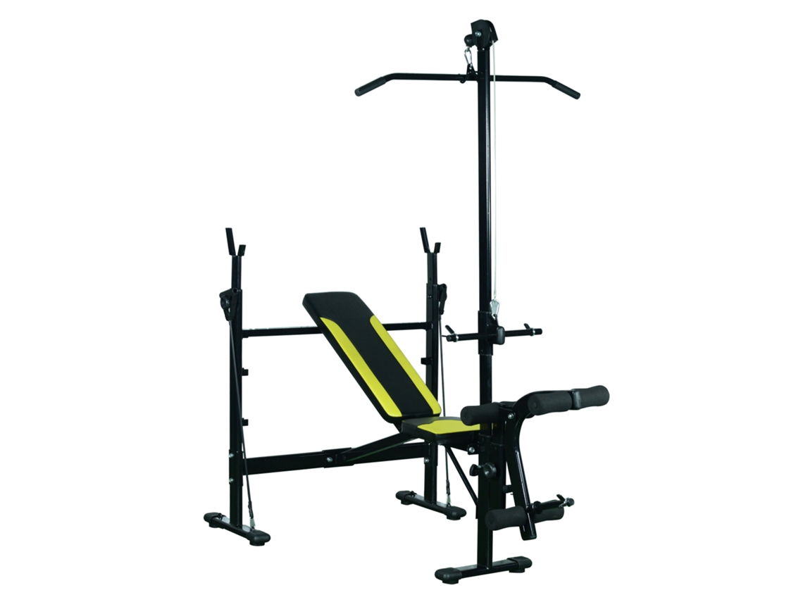 Banco de Musculação Reclinável Multifuncional para Treinamento e Musculação 175x110x202 Cm Preto Ge