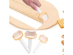 Conjunto De 3 Cortadores De Biscoitos, Em Plástico, Para Pão De Gengibre, Fondant, Bolos E Confeitaria