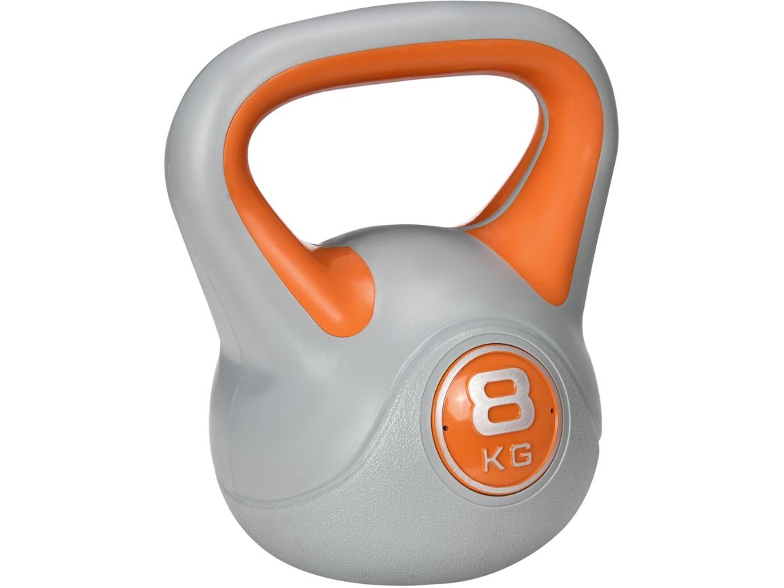 Kettlebell Pu E Areia Cor Laranja 20x14x24cm Sportnow