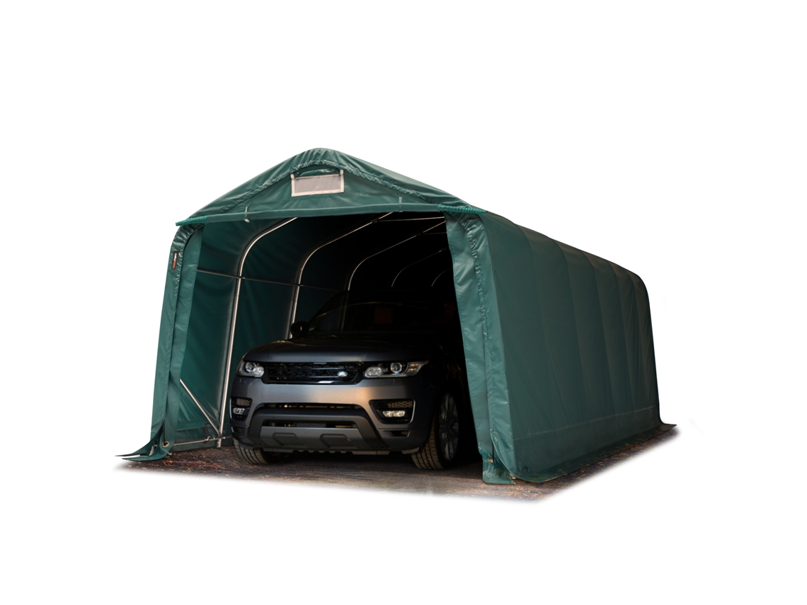Tenda Garagem 3,3x7,2 M Pvc 800 N Garagem Portátil Abrigo Compacto De Armazenamento Refúgio 100 Impermeável Verde Toolport