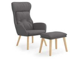 Relaxing Chair With Footstool, Relaxing Chair With Footstools Vidaxl Cinzeto Tecido