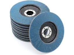 Discos Abrasivos de Aço Inoxidável de 125 mm, Grano 80, 10 peças para Esmeril Angular de Zirconia Azul S/MARCA