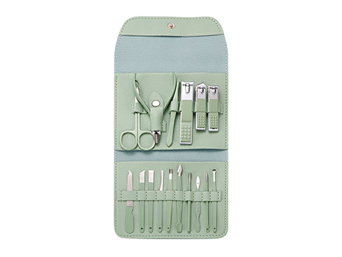 Conjunto De Cortador De Unhas Para Ferramentas De Aprimoramento De Unhas 16 Peças Verde ZMDECQNA