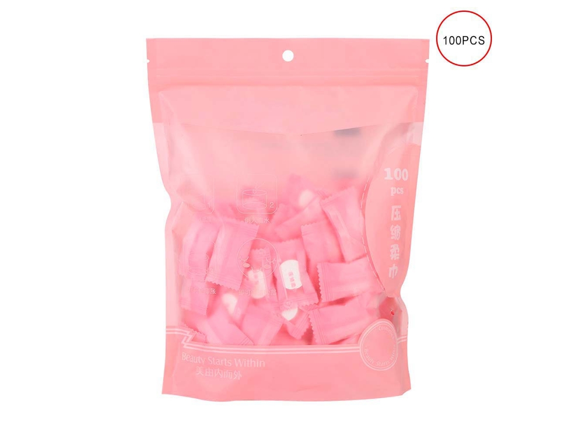 100 Toallas Comprimidas Desechables De Tela No Tejida Para Limpieza Facial, Hogar Y Viaje