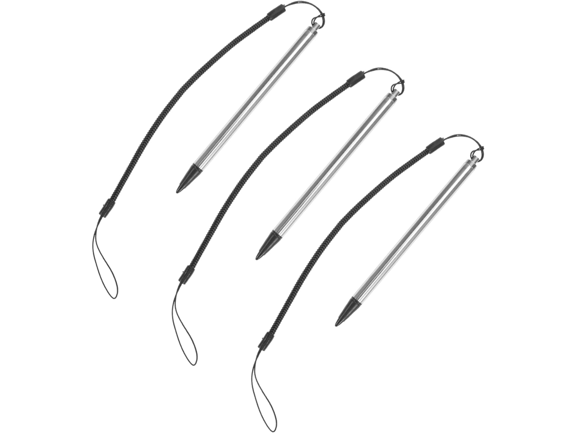 Conjunto De 3 Canetas Stylus Com Mola E Cabo Para Telas Resistivas, Tablets E Pdas.