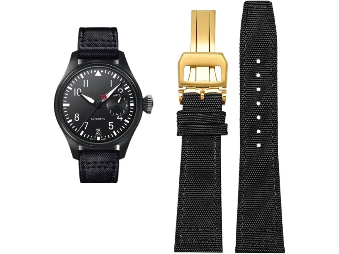 Pulseira de para 20 Mm 21 22 Alta Qualidade Fácil Couro Nylon Confortável Durável Resistente Desgaste 22 Mm