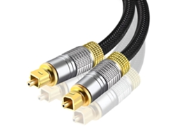 Cabo Óptico Digital Toslink 5 M Banhados a Ouro AQUAFORGE