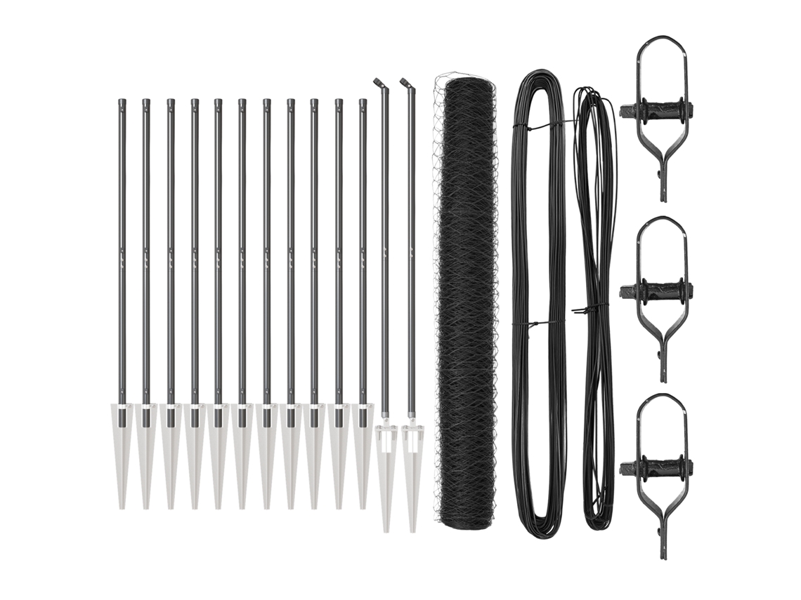 Conjunto 1 Cerca Externa Vidaxl Cinzento Aço (25 X 1,4 M)