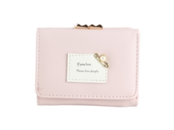 Carteira feminina pequena moda coreana rosa S/MARCA