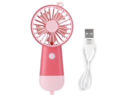Vento Pequeno Portátil (recarregável Com Luz Led) Mini Elegante De Bolso Usb Portátil Alto Vento Vermelho