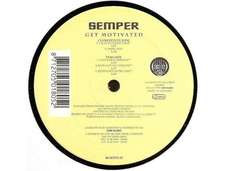 Vinil Get Motivated Clubstitute Records