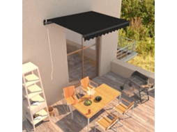 Vidaxl Toldo Retrátil Manual 300x250 Cm Antracite
