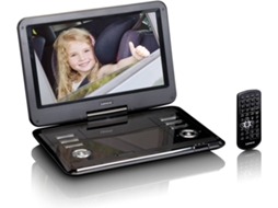 Leitor DVD Portátil LENCO 12'' DVP 1210 Preto — Ecrã Simples | 12'' | USB