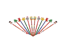 Laxiscreed Kit De 12 Lápis De Madeira Com Tema Natal Para Crianças, Presentes De Natal