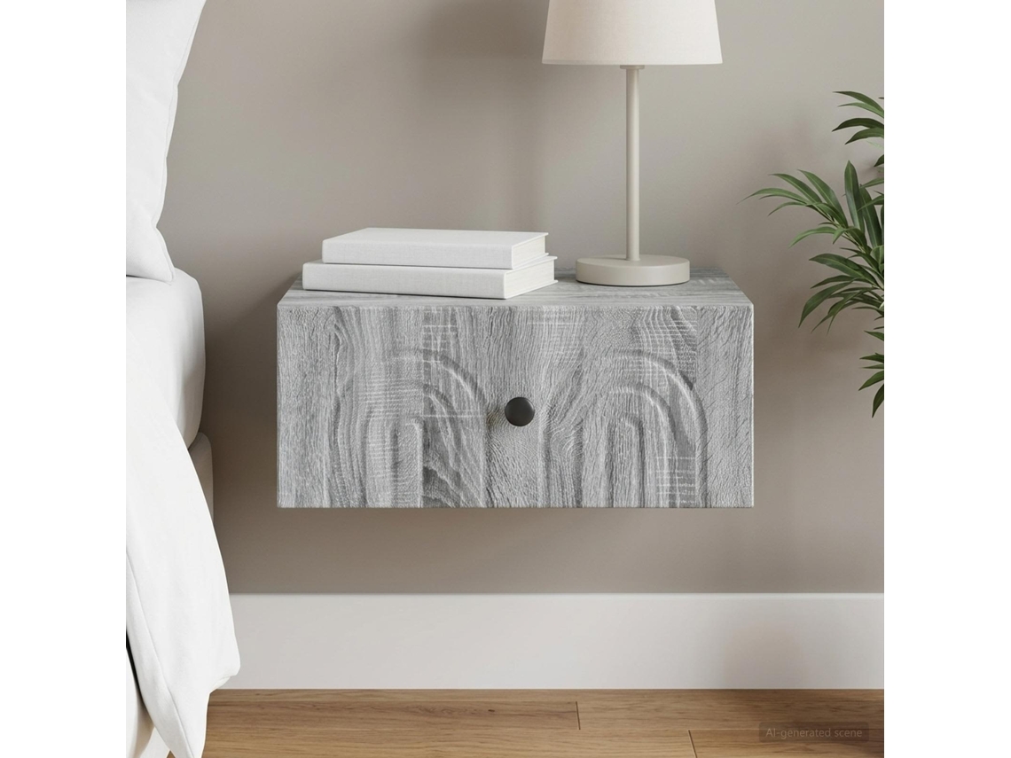 Vidaxl Gabinete De Canto Montado Na Parede Sonoma Cinzento