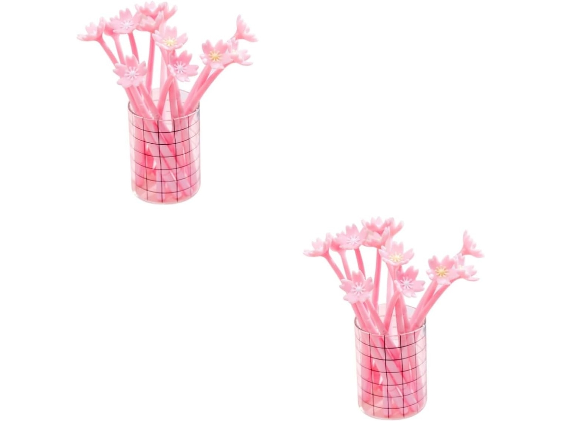 20 Canetas Em Gel Estéticas Com Estampa Floral Instrumentos De Escrita