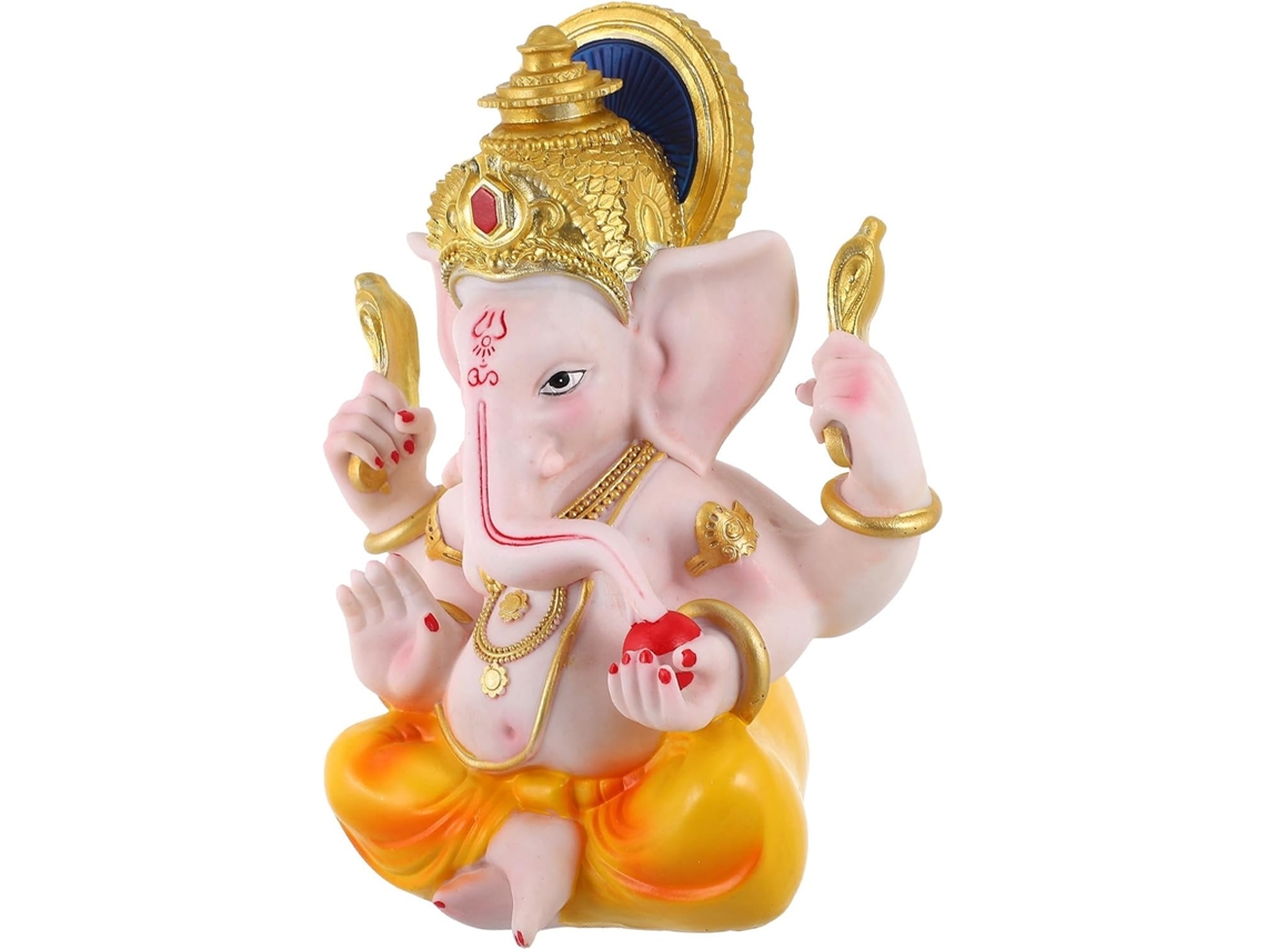 Estatueta Delicada Resina Representando Elefante Ideal Decoração Escritórios Estátua Auspiciosa Estilo Único GOKOCO