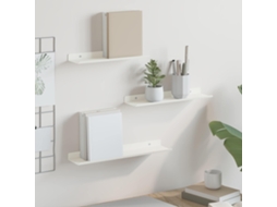 Vidaxl Prateleira Flutuante 3 Unid. Branco 40 X 9 X 2,5 Cm Aço
