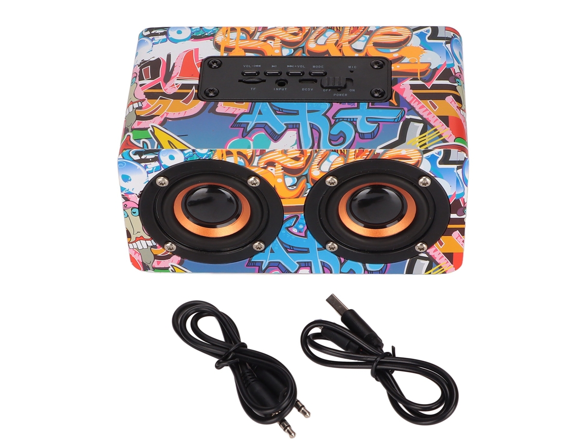 Caixa De Som Bluetooth Com Grave Forte Recarregável Suporta Cartão De Memória Mp3 Aux Sem Fio Para Festa Em Casa Colorida