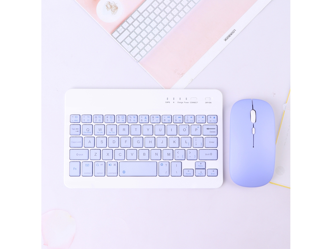 Conjunto De Teclado E Mouse Sem Fio, Tablet E Computador Bluetooth Aquaforge