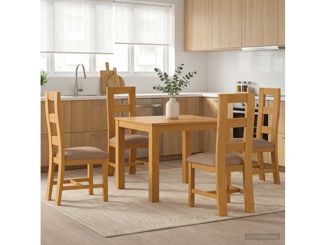Vidaxl Conjunto De Sala De Jantar 5 Unid. Cinzento