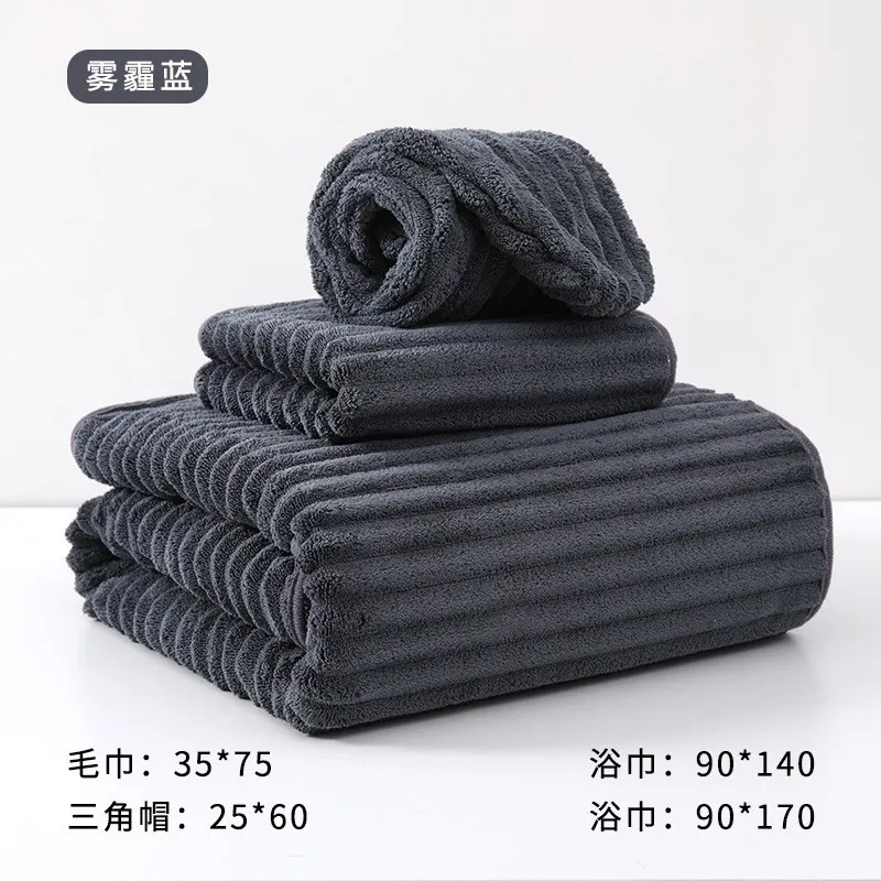 Haze Blue - Toalha De Banho Absorvente (35 X 75 Cm), Onduladaslowmoose