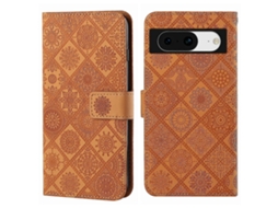 Capa De Couro Para Celular Com Padrão Étnico Em Relevo