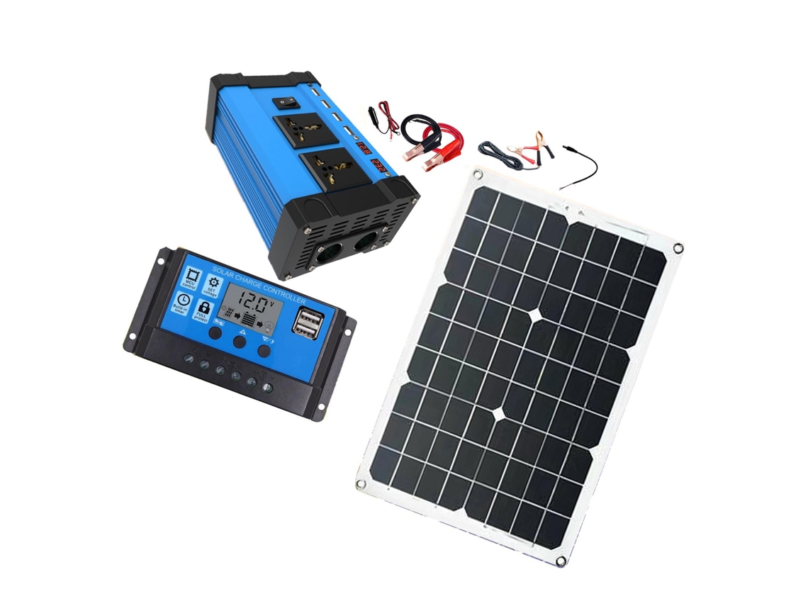 Sistema Solar Laxiscreed 300w Com Inversor 12v Para 220v, Geração De Energia Eficiente