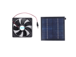 Primerox kit Ventilador Solar 20w Ip65 para Galinheiros Estufas Sheds Casas de Animais Exaustão