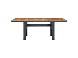 Maison Exclusive - Mesa De Jardim Vime Pe/madeira Acácia Maciça Cinzento-escuro