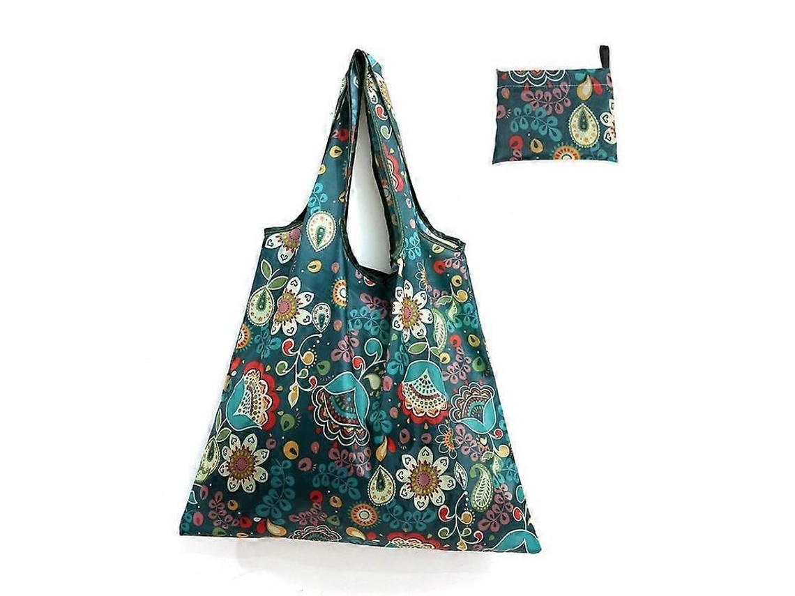 1 Sacola de Compras Dobrável para Armazenamento de Mantimentos, Reciclável, Ecológica, Resistente e Lavável GOKOCO