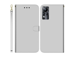 Capa De Celular Infinix Note 11 Com Superfície Espelhada E Abertura Horizontal Em Couro.